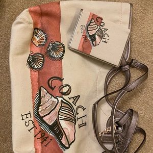 White Coach purse with wallet